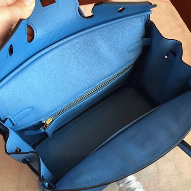 High-End Faux Blue Paradiso Hermes Birkin 25cm Purse