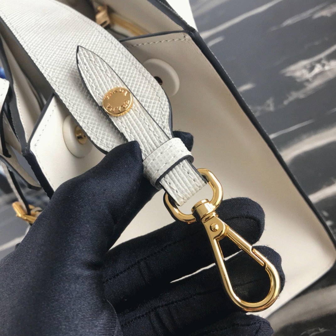 Prada Monochrome Small Bag Knockoff in White