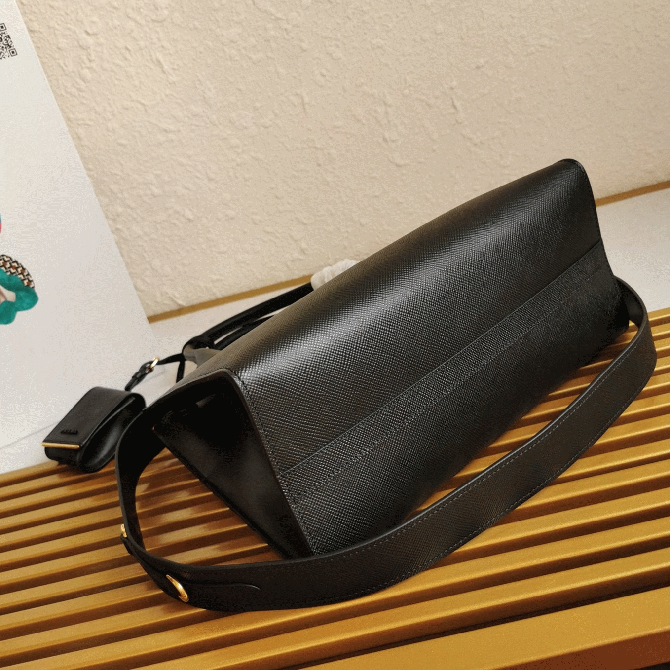 Prada Monochrome Medium Bag Knockoff in Black