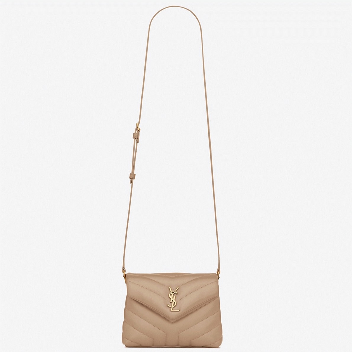 Fake Saint Laurent LouLou Toy Strap Bag Beige