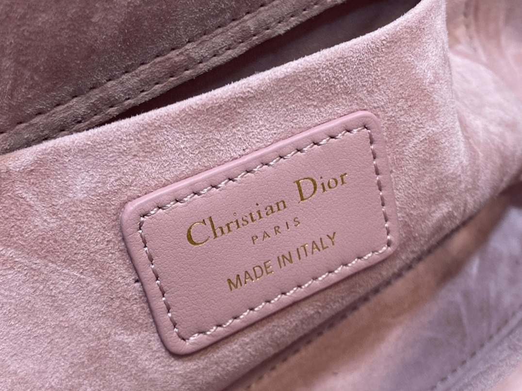 Dior Lady D-Joy Medium Bag Replica in Peony Pink