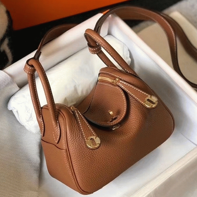 Top replica Hermes Lindy Mini handbag in gold