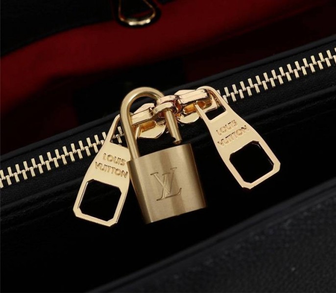 Louis Vuitton Monogram Empreinte Montaigne BB In Black