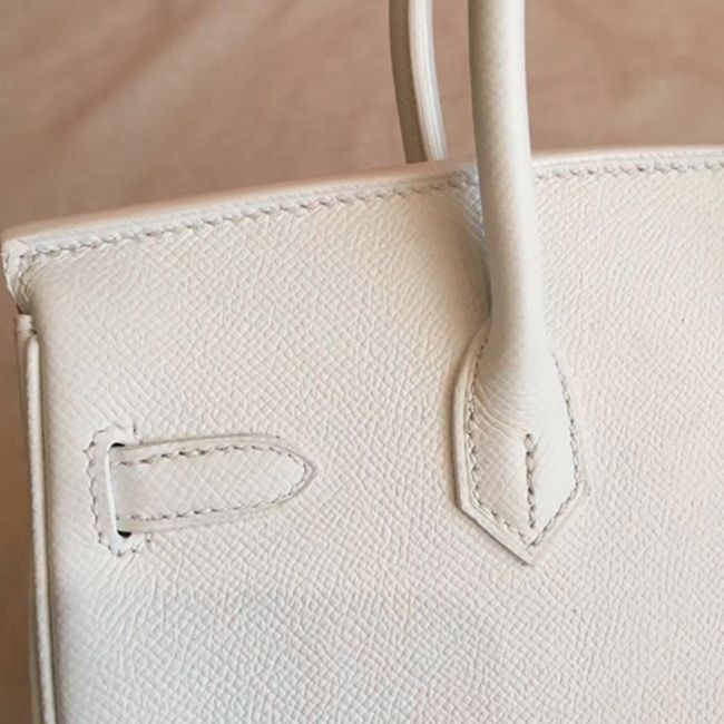 Premium Replica White Hermes Birkin 25cm Handbag