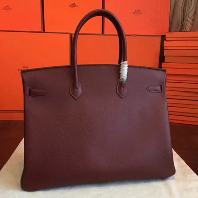 Bordeaux Imitation Copy Hermes Birkin 40cm Handbag
