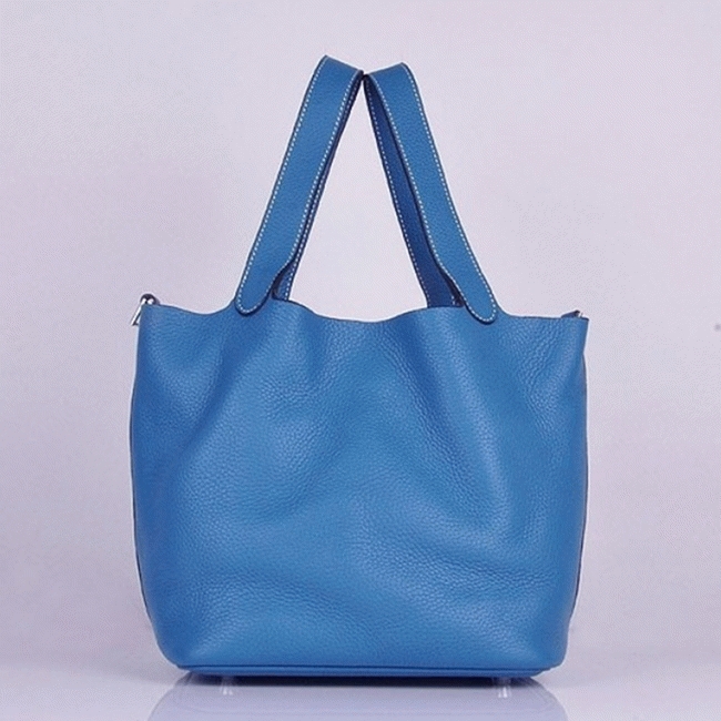 Blue replica Hermes Picotin Lock handbag