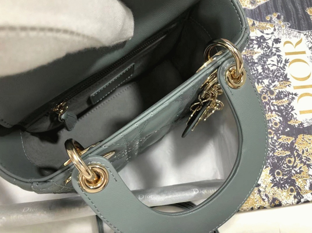 Dior Lady Dior Mini Bag Replica in Grey