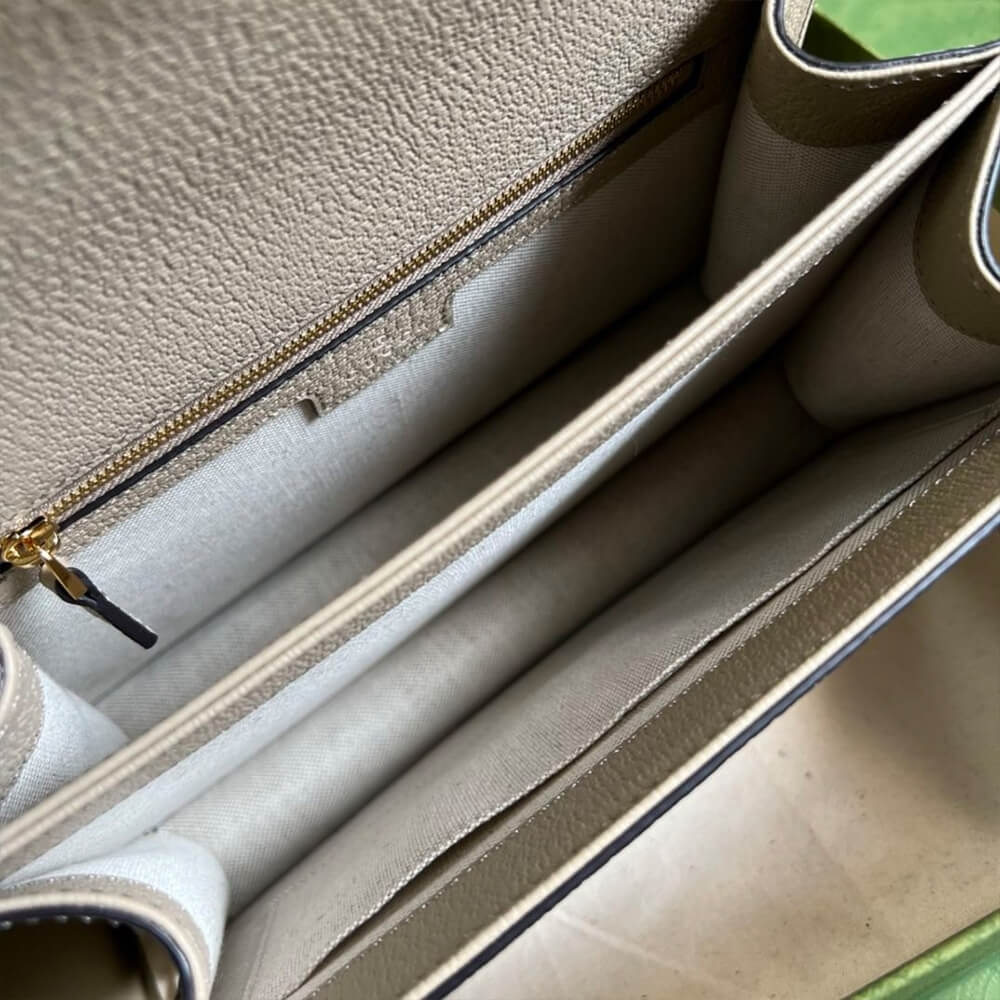 GUCCI BAMBOO 1947 JUMBO GG SMALL TOP HANDLE BAG