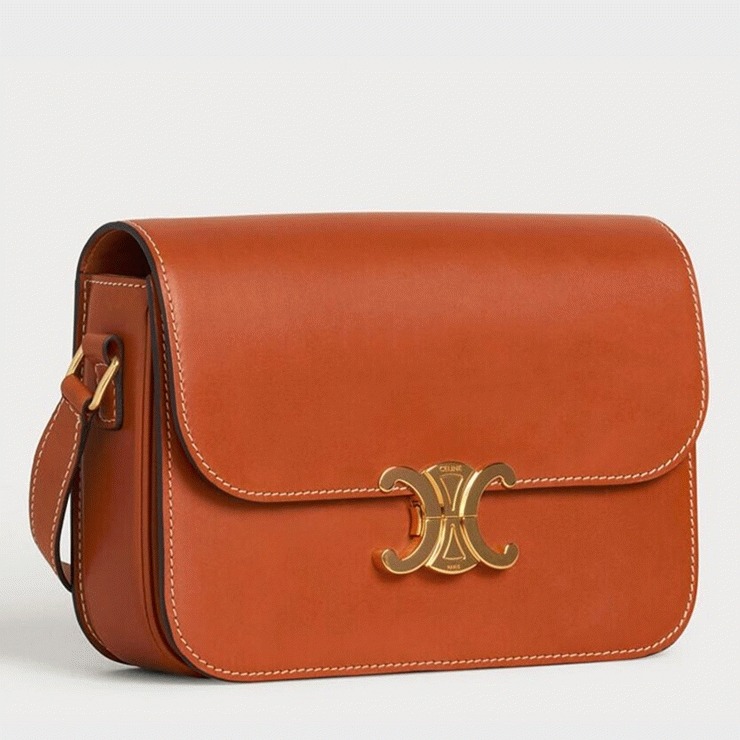 Top Quality Faux Celine Triomphe Medium Bag In Brown