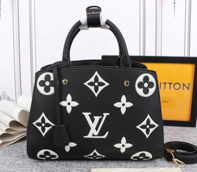 Louis Vuitton Monogram Empreinte Montaigne MM In Black