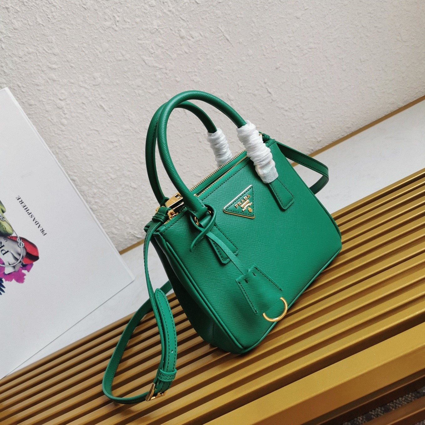 Green Prada Mini Galleria Bag Knockoff