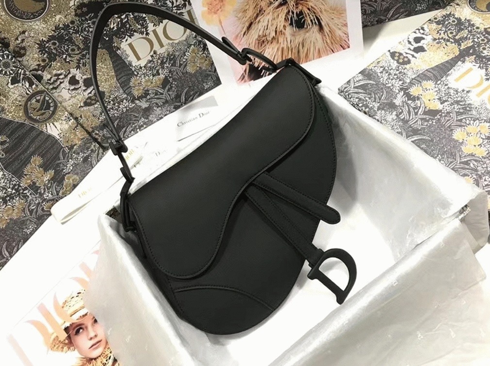 Dior Saddle Bag Faux in Black Ultramatte Calfskin