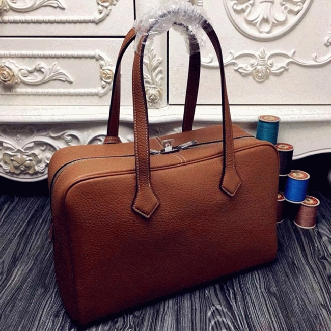 Brown AAA Fake Hermes Victoria II 35cm Bag
