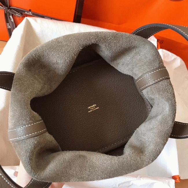 Taupe best replica Hermes Picotin Lock 18cm handbag