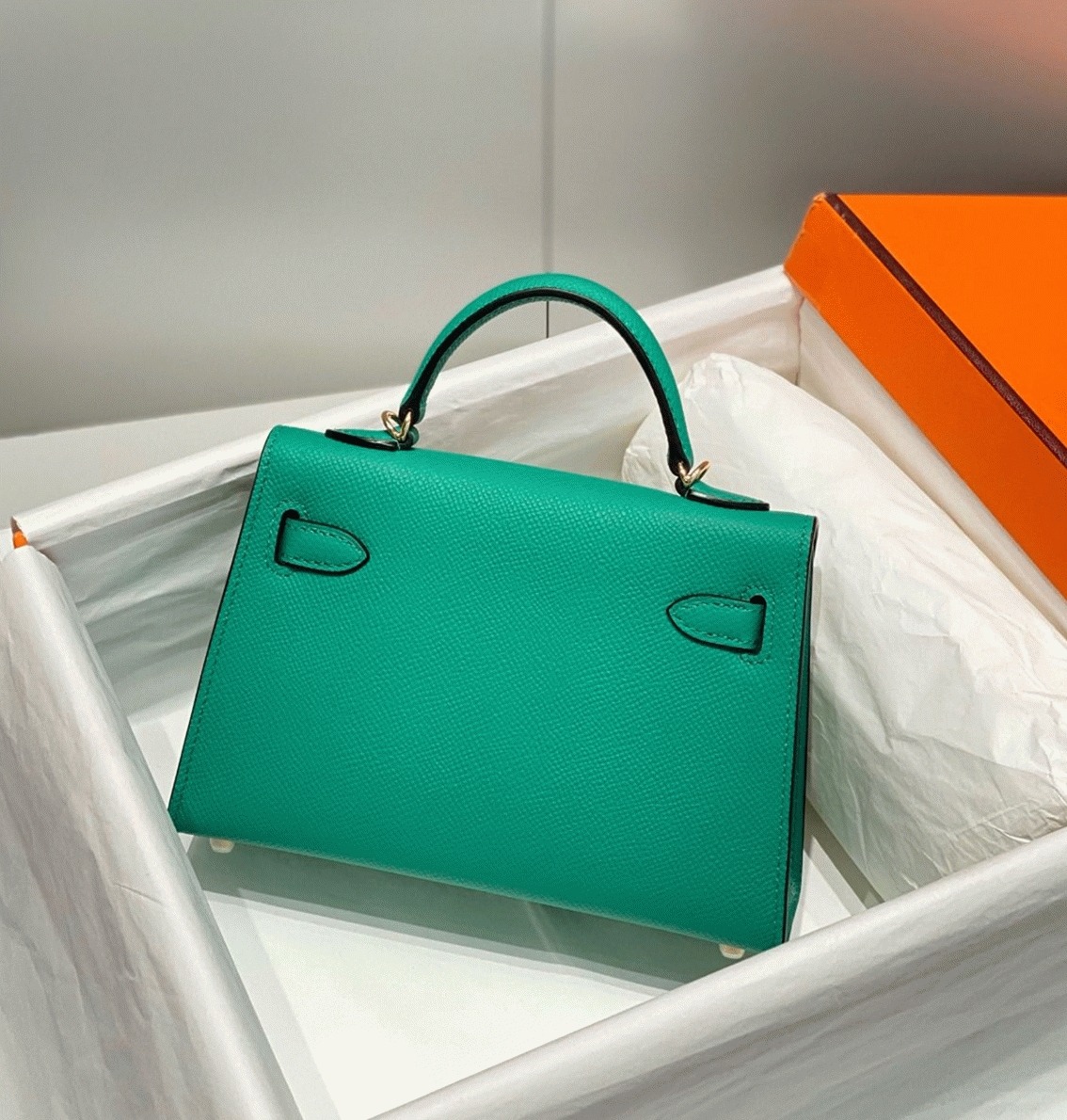 Hermes Kelly Mini II Bag Fake in Vert Jade