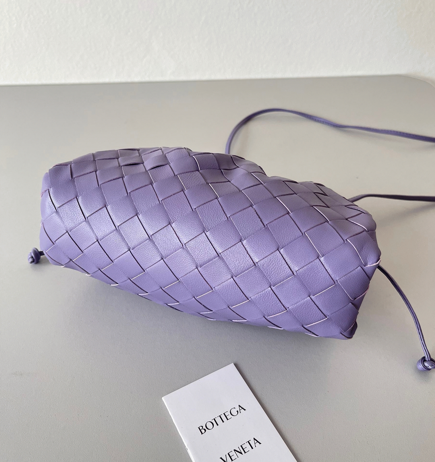 Knockoff Bottega Veneta Mini Pouch with Strap Wisteria