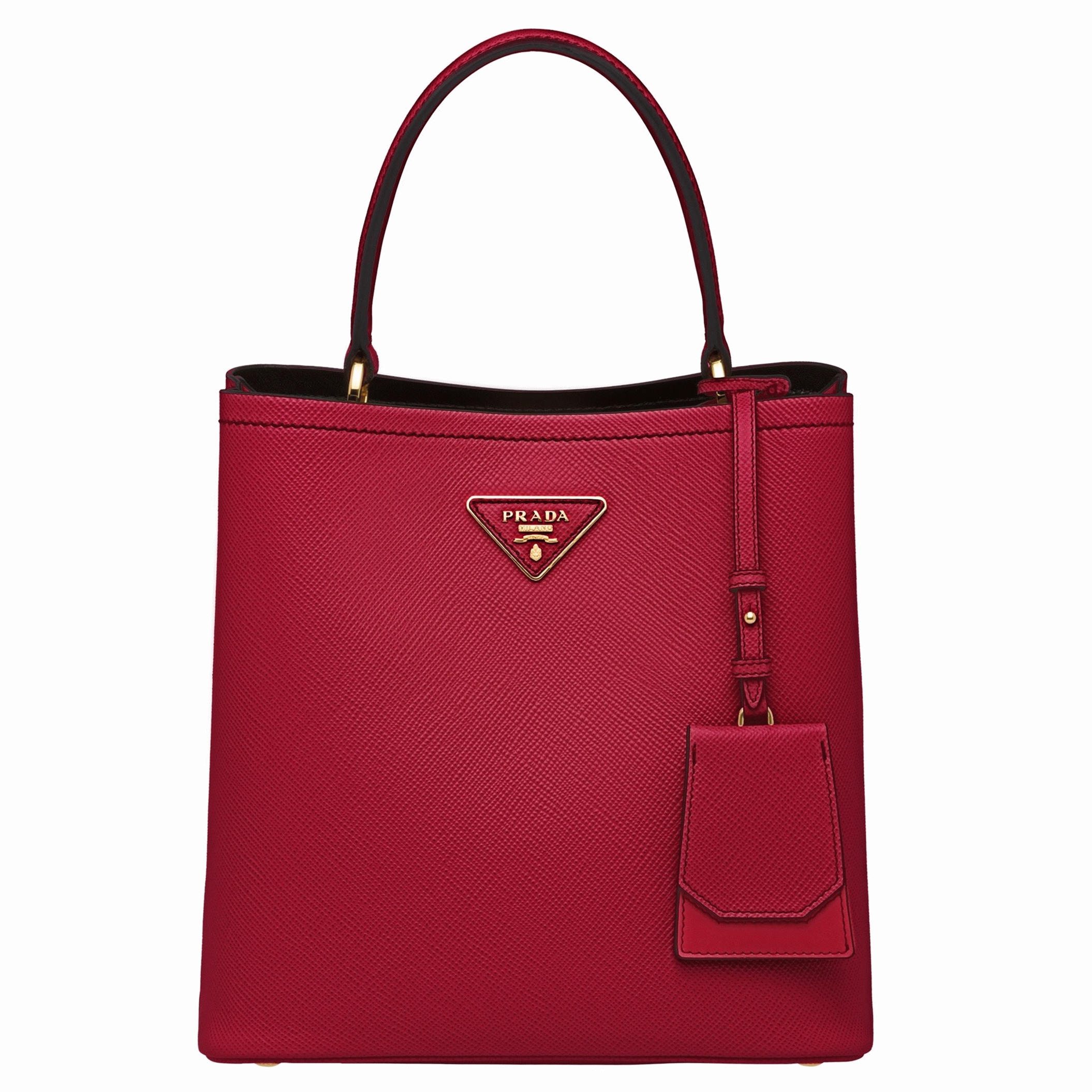 Red Prada Medium Panier Bag Fake