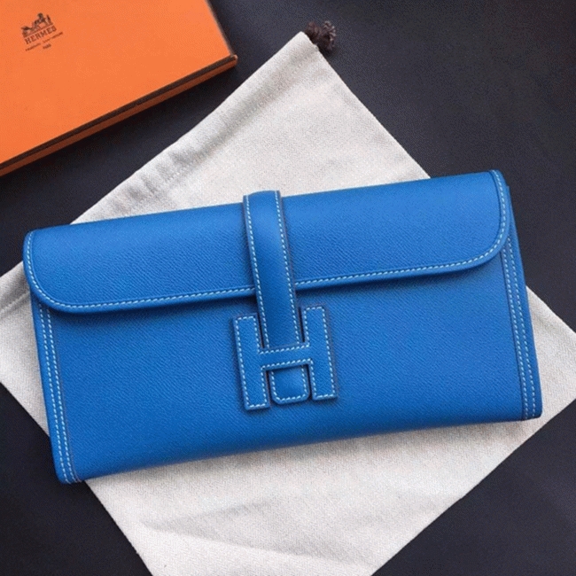 Blue replica Hermes Jige Elan 29 clutch bag