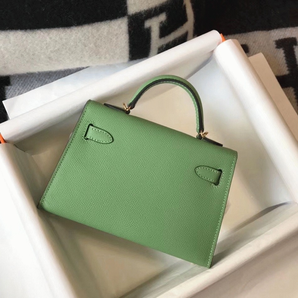 Hermes Kelly Mini II Bag Replica in Vert Criquet