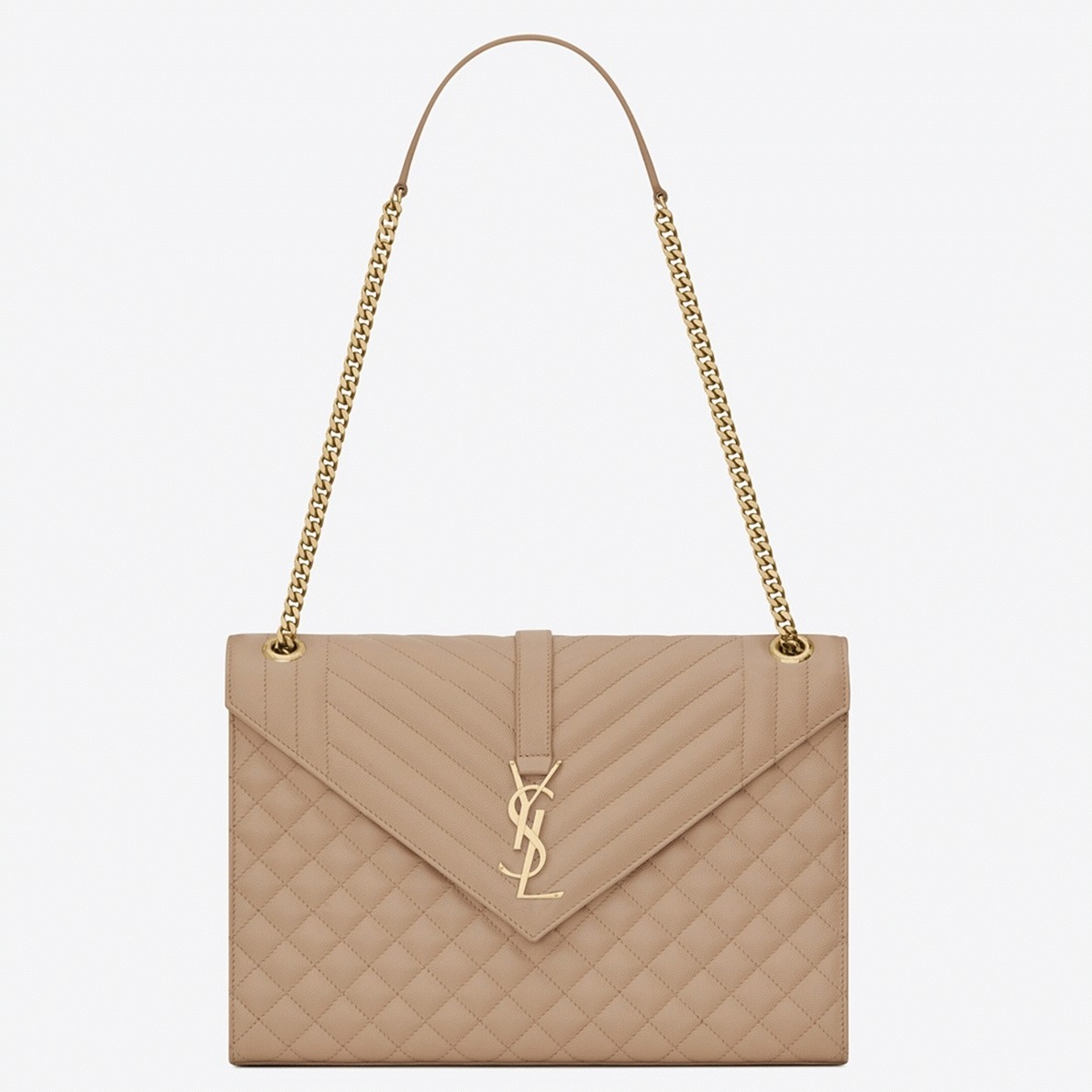 Replica Saint Laurent Envelope Large Bag Beige