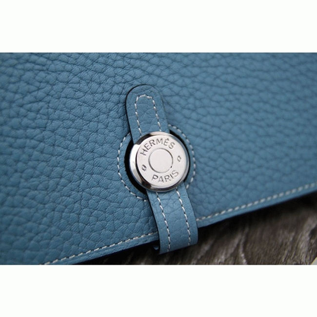 Jean blue replica Hermes Dogon combine wallet