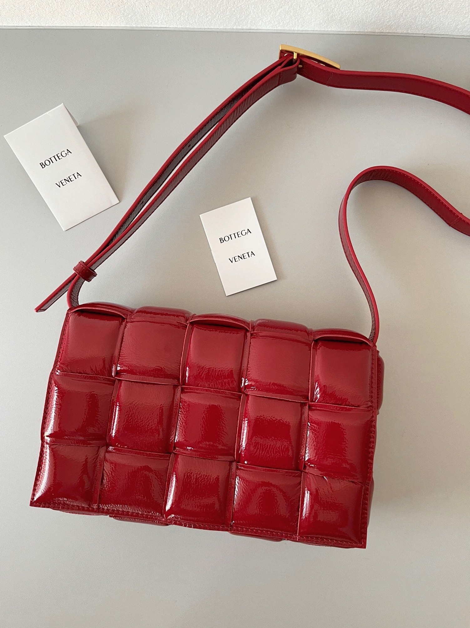 Top Quality Knockoff Bottega Veneta Padded Cassette Bag In Red