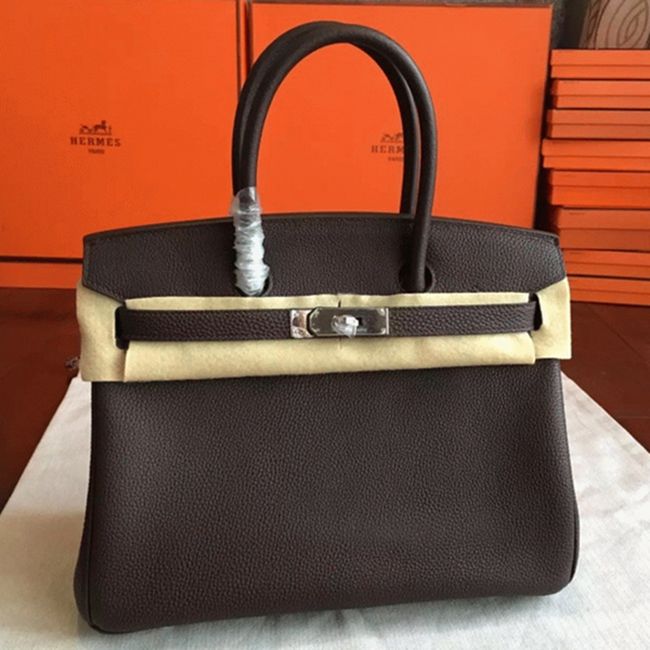 Cafe Color AAA Hermes Birkin 30cm Counterfeit Bag