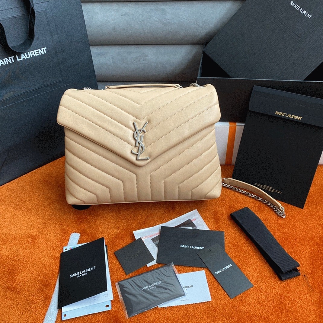 Replica Saint Laurent LouLou Medium Chain Bag Poudre