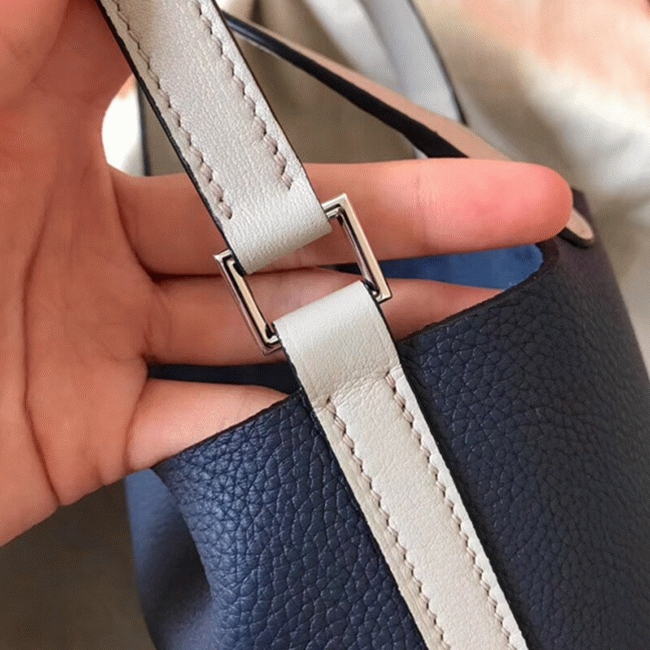 Bicolor sapphire replica Hermes Picotin Lock 22cm handbag