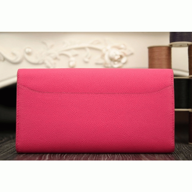 Peach knockoff Hermes Constance wallet