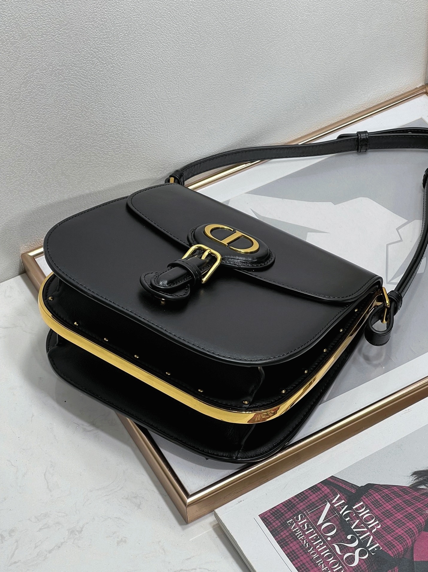 Dior Bobby Frame Bag Fake in Black