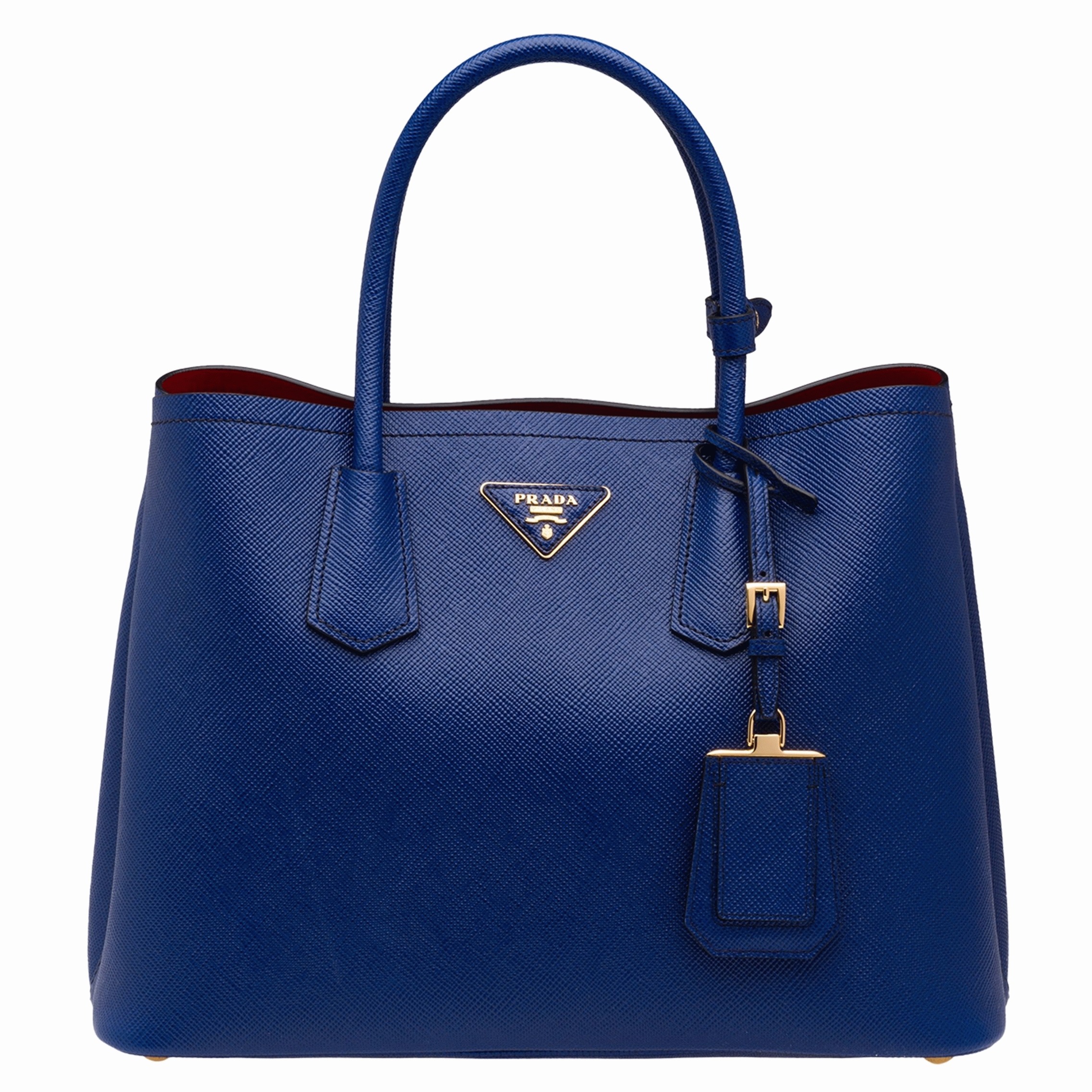 Blue Prada Double Medium Tote Bag Replica