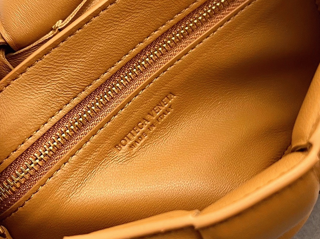 Faux Bottega Veneta Small Padded Cassette Bag Camel