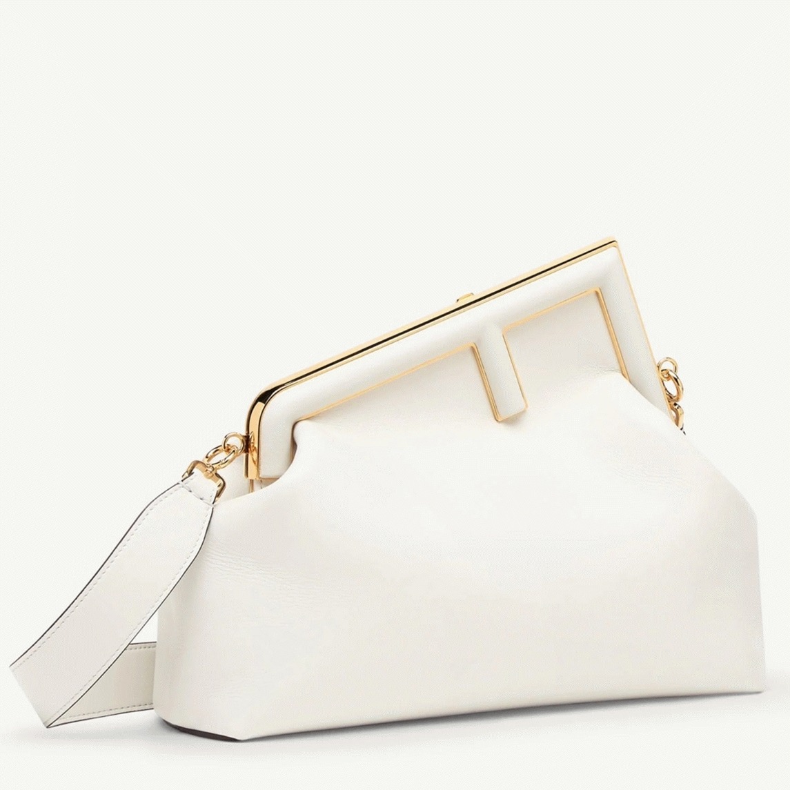 Top Quality Replica Fendi First Medium Bag In White Nappa Leather