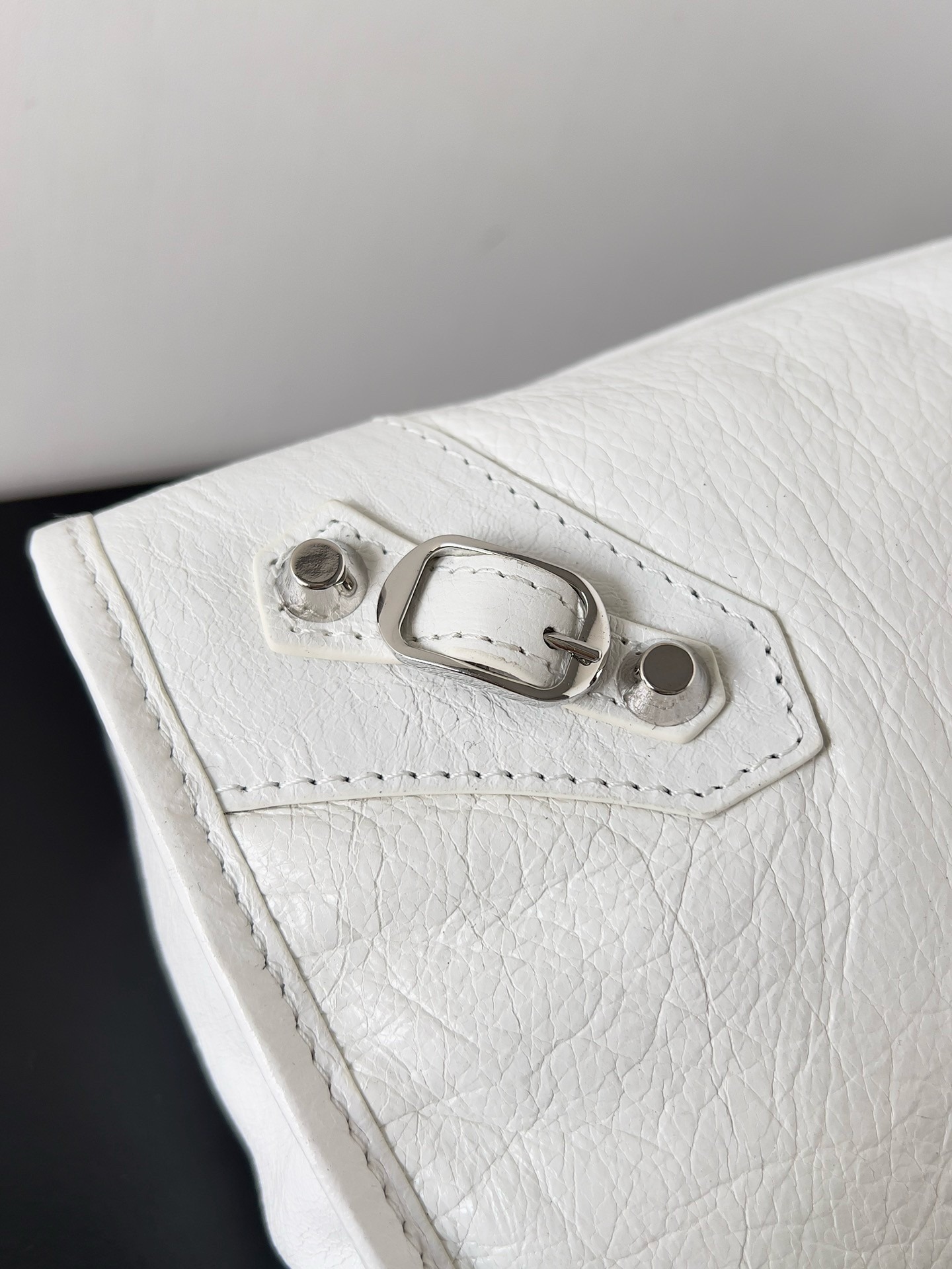 Knockoff Balenciaga Le City Small Bag White Arena Lambskin