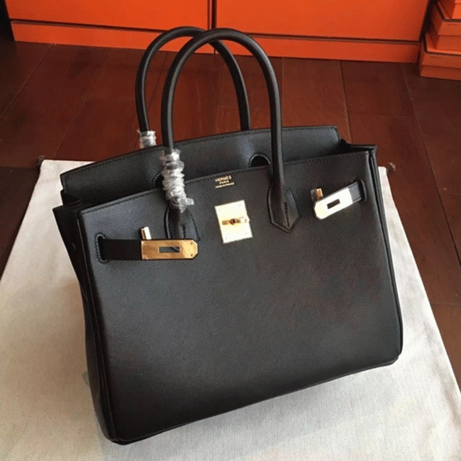 Black Imitation Designer Hermes Birkin 35cm Purse