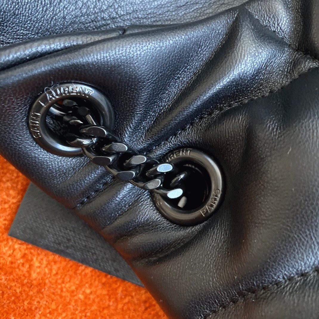 Replica Saint Laurent Puffer Small Chain All Black Bag Quilted Lambskin