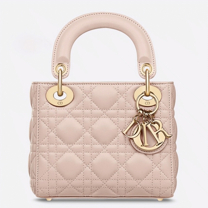 Dior Lady Dior Mini Bag Replica in Powder