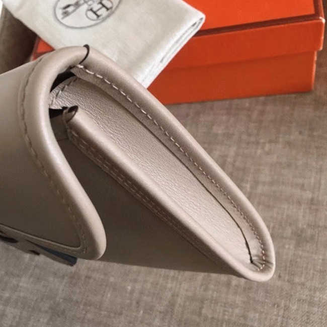 Grey Fake Hermes Jige Elan 29 Chic Neutral Clutch