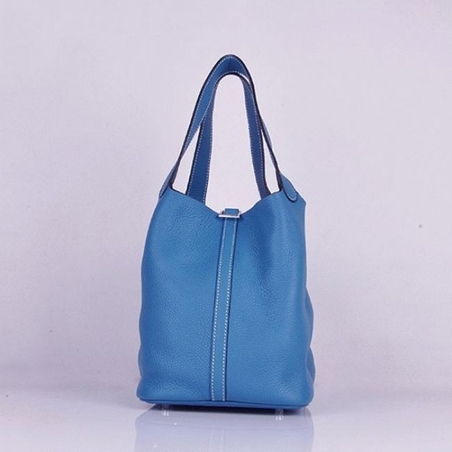 Blue replica Hermes Picotin Lock handbag