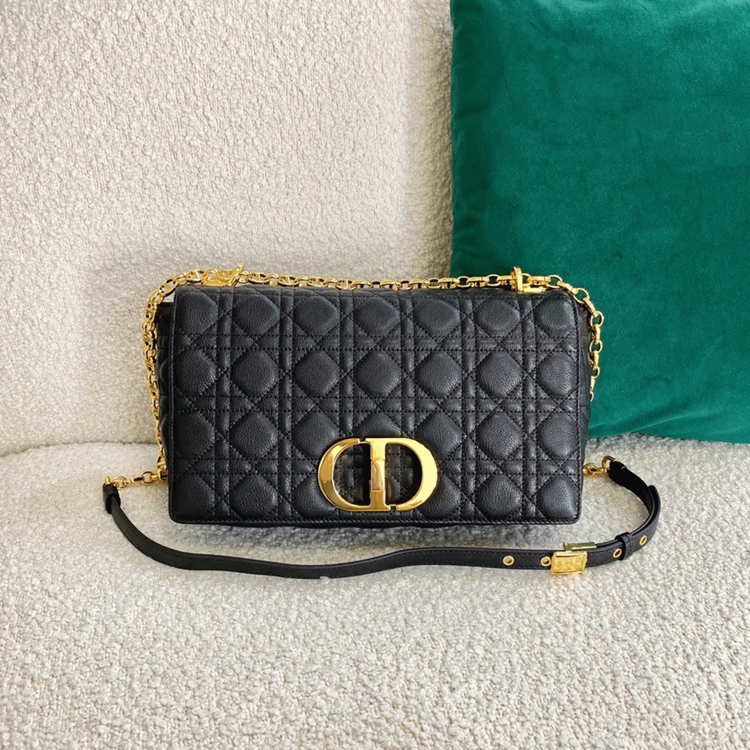 Dior Caro Large Bag Fake in Black