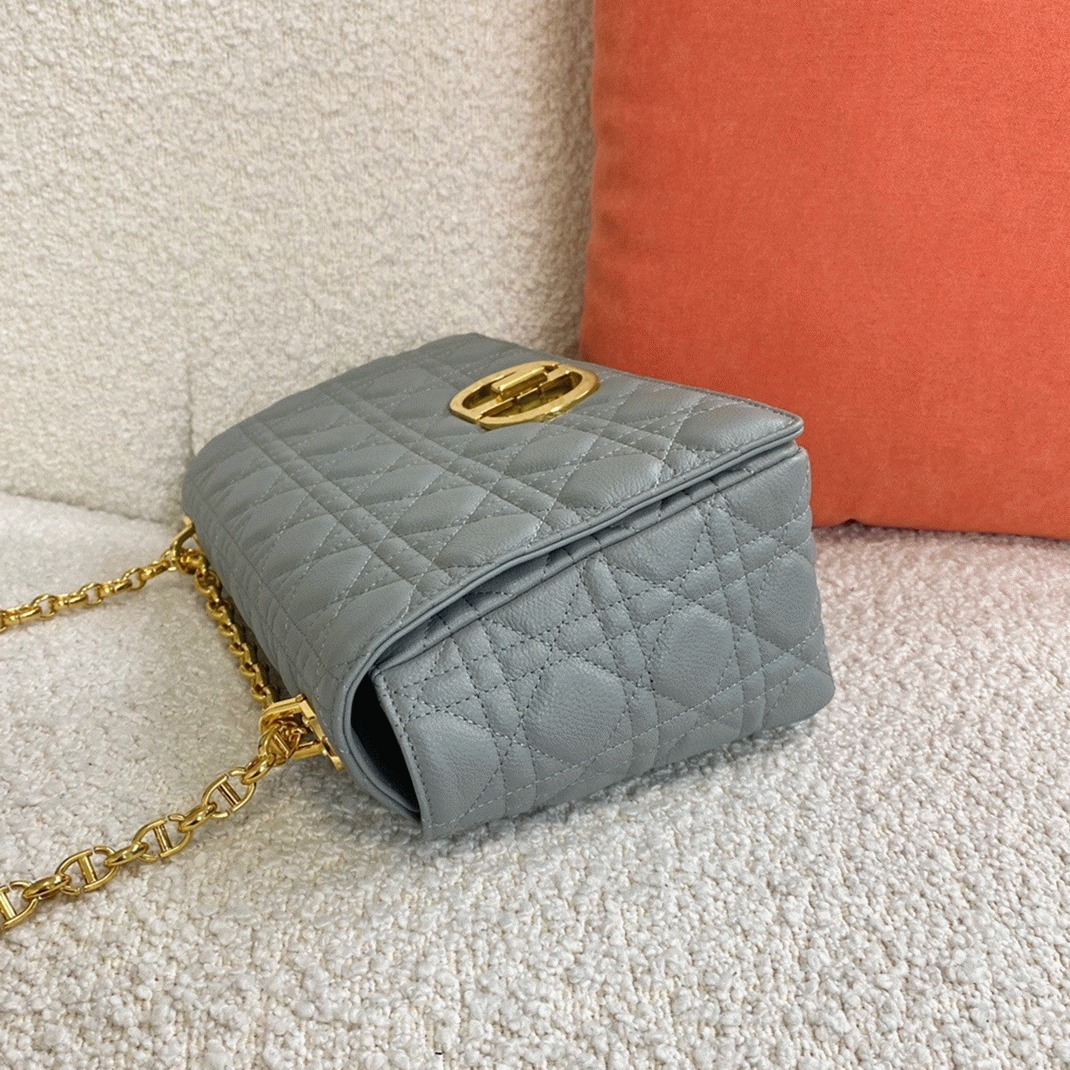 Dior Caro Large Bag Knockoff in Grey