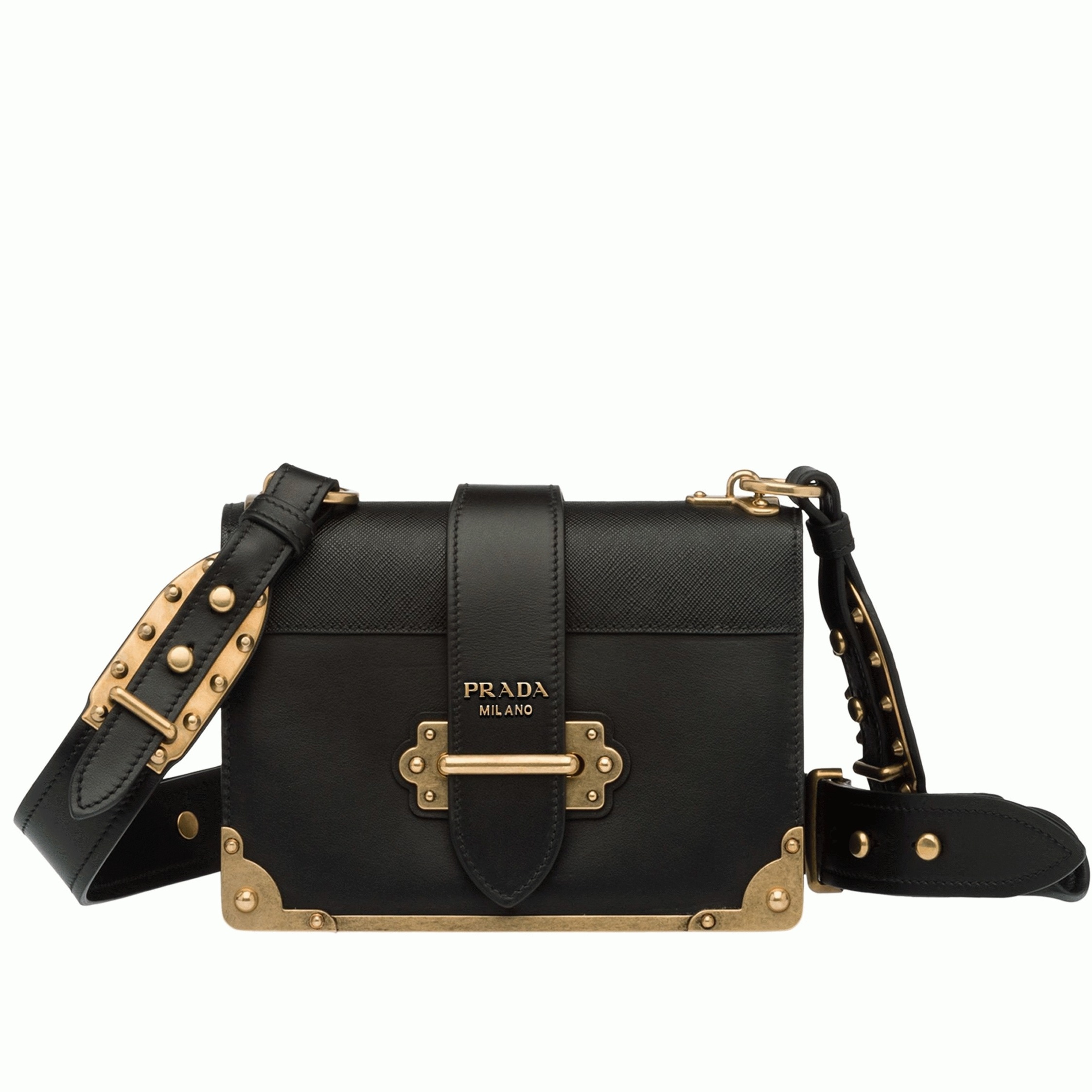 Black Prada Cahier Shoulder Bag Replica