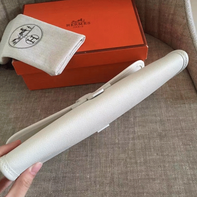 White fake Hermes Jige Elan clutch bag
