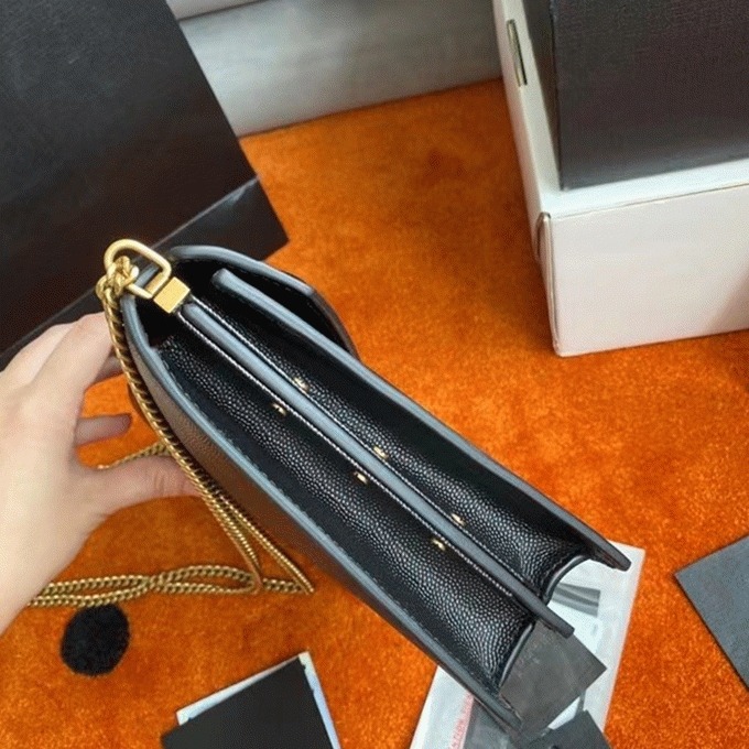 Replica Saint Laurent Cassandra Medium Chain Bag Black