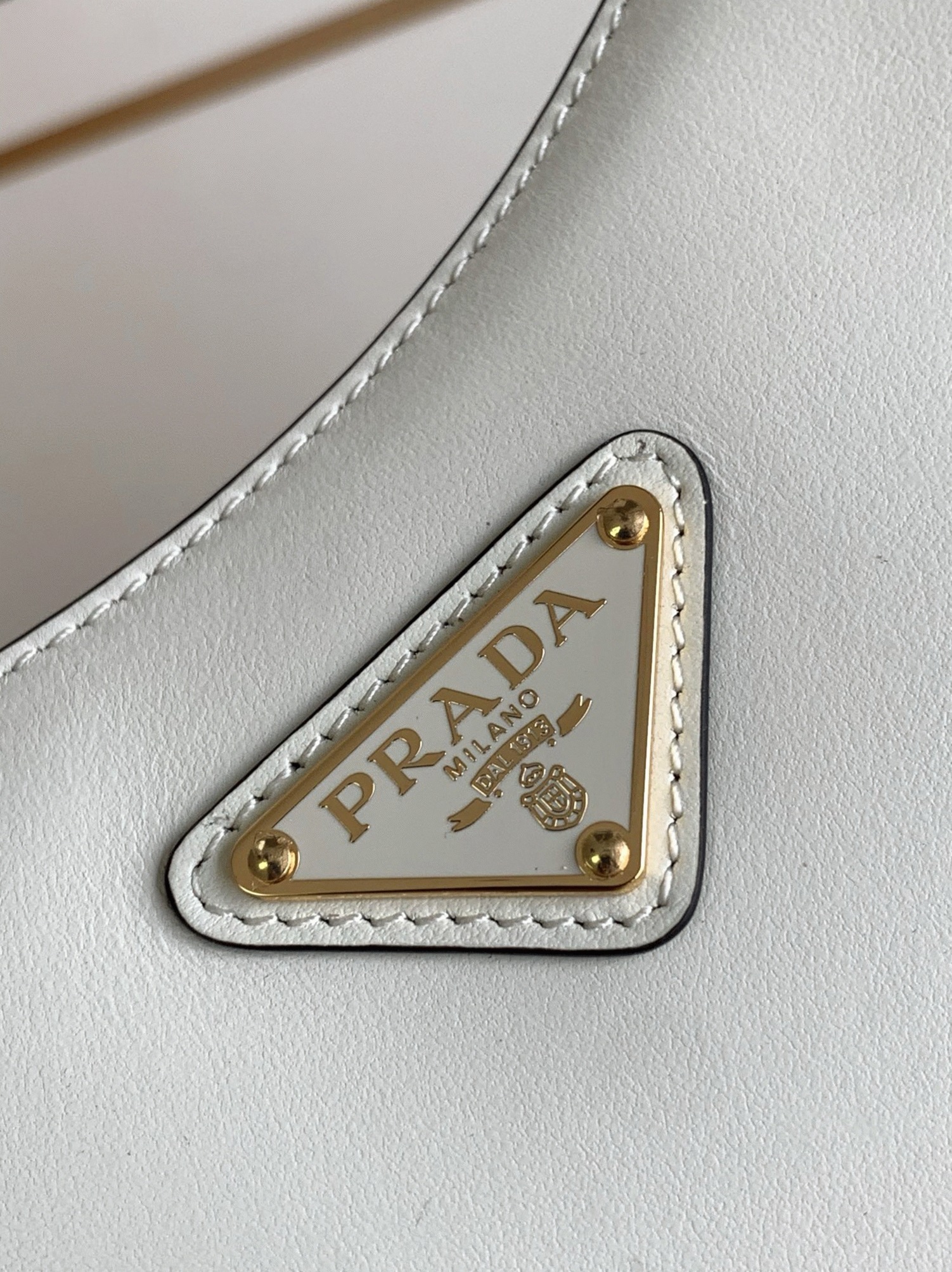 White Prada Arque Mini Shoulder Bag Fake