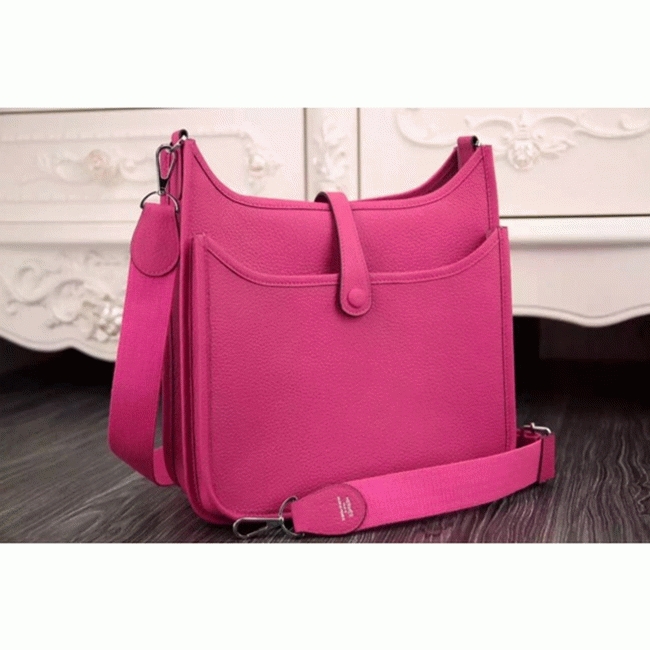Rose Red Evelyne III PM Bag Replica AAA Hermes Statement Crossbody