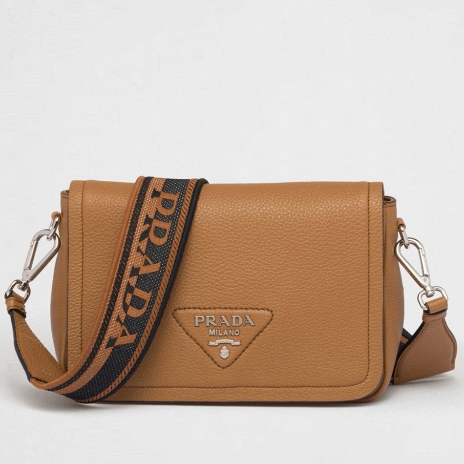 Prada Flap Shoulder Bag Fake in Brown