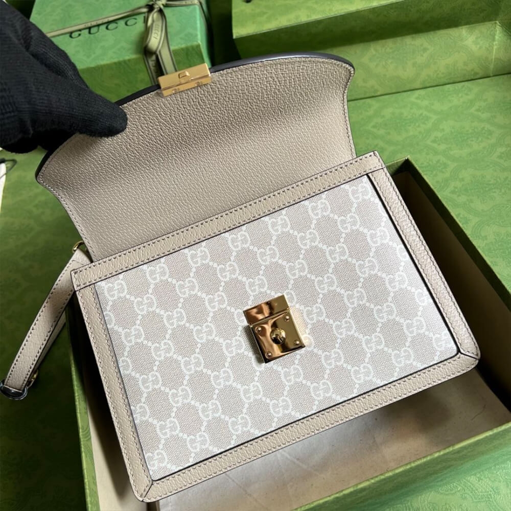 GUCCI BAMBOO 1947 JUMBO GG SMALL TOP HANDLE BAG