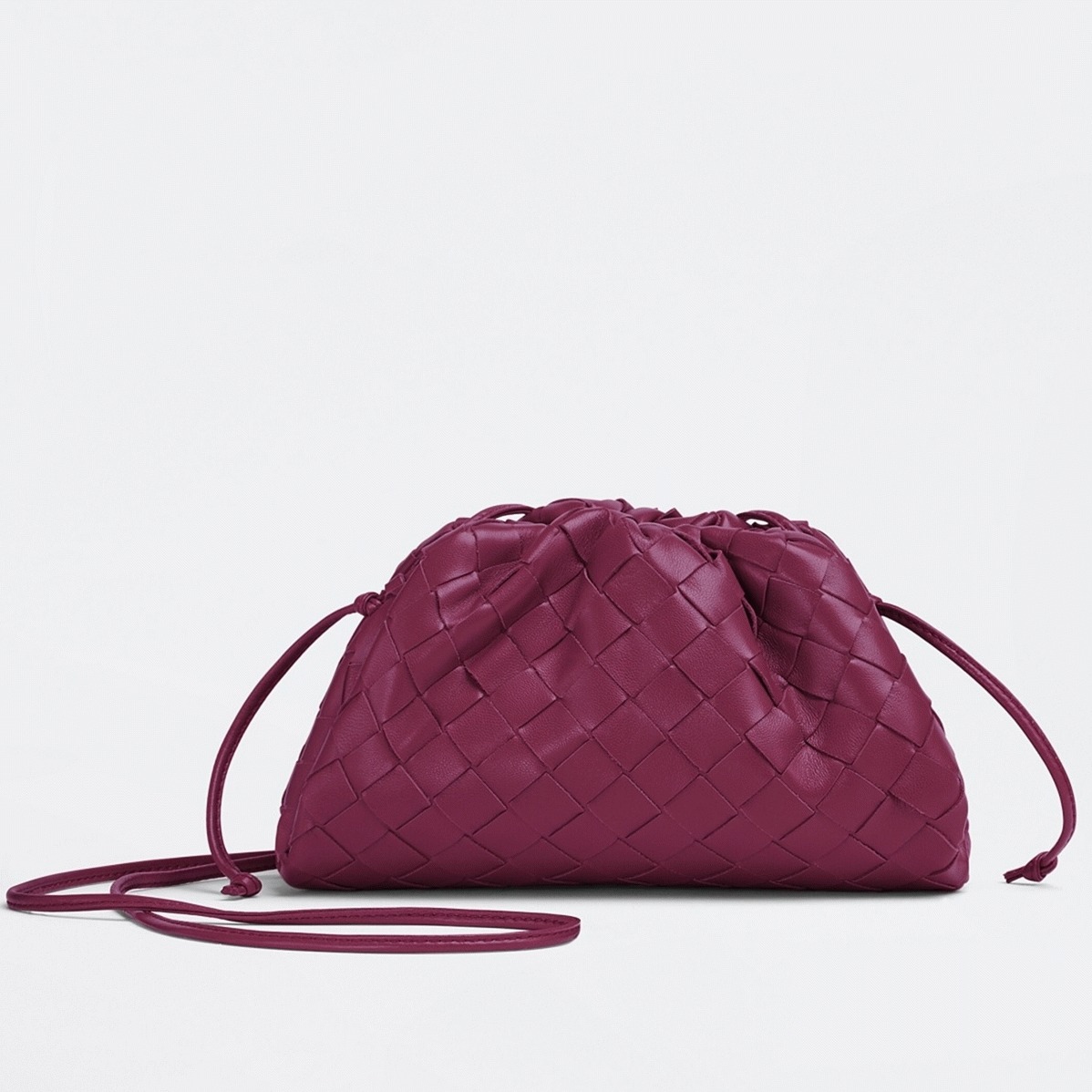 Replica Bottega Veneta Mini Pouch with Strap Cinnabar